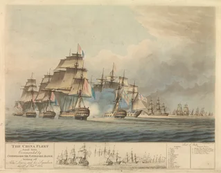 De zwaar beladen Chinese vloot, onder bevel van commodore Nathaniel Dance (1748-1827), dwong de Franse admiraal Charles de Durand L( 1761-1848) en zijn eskader zich terug te trekken op 15 februari