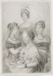 Bonaparte Vrouwen (zwarte krijt)