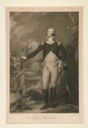George Washington bij de slag om Trenton (1792)