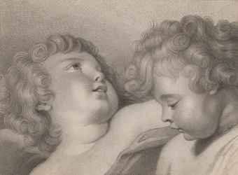 Twee hoofden van cherubs, 1800