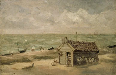 Een vissershut aan zee