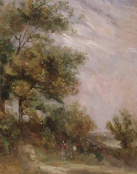 Landschap met Bomen en Figuren (recto)