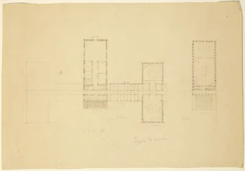 Groot plan van het Ohio State House, ca. 1838