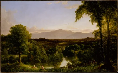 Gezicht op de Catskills - vroege herfst