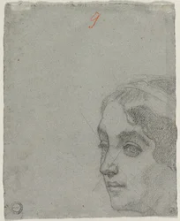 Hoofd van een Vrouw verso, c. 1857