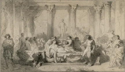 Studie voor "De decadentie van de Romeinen".