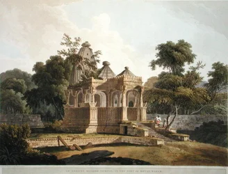 Een oude Hindoe-tempel in het fort van Rotas, Bahar, plaat 12 uit 