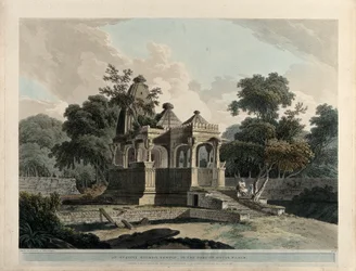 Een oude Hindoetempel in het fort van Rotas, Bahar