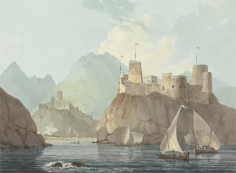 Oostelijk Uitzicht op de Forten Jellali en Merani, Muskat