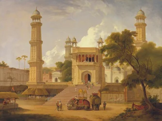 Indische tempel, naar verluidt de moskee van Abo-ul-Nabi, Muttra