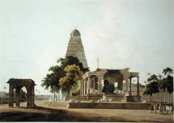 De Grote Stier, Een Hindoe Idool, In Tanjore, plaat XXII uit 