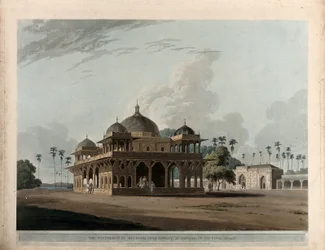 Het mausoleum van Mucdoom Shah Dowlut, in Moneah