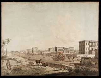 De Nieuwe Gebouwen bij Chouringhee uit Zichten van Calcutta