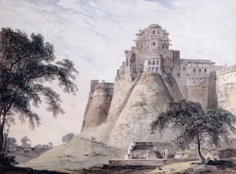 Uitzicht op het fort, Jaunpur, Uttar Pradesh