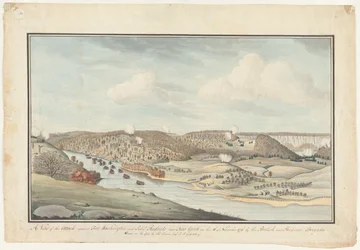 Aanval op Fort Washington, ca. 1776-1812 (aquarel)