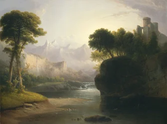 Fantasierijk landschap, 1834
