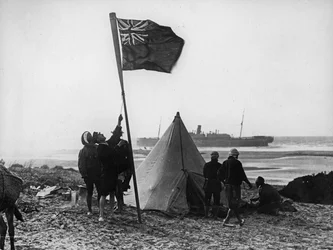 Wrak van de Delhi aan de Marokkaanse kust, december 1911