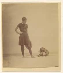 Margaret Eakins en Harry op het strand, Manasquan, New Jersey