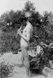 Staande Fluitspeler Studie voor Arcadia, ca. 1883