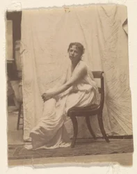 [Weda Cook in klassiek kostuum in Eakins