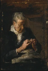 Breiende vrouw