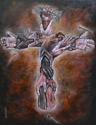 Lichaam van Christus, 2019 (gemengde techniek op doek)