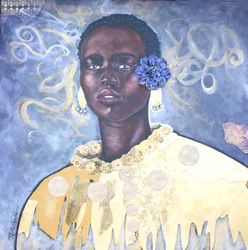 Golden Beauty, 2019 (gemengde techniek op doek)