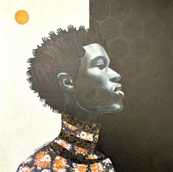 uit de duisternis naar het licht I c. 2024 (Mixed Media op Canvas)