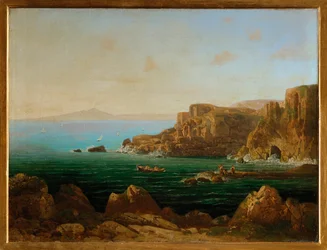 De Golf van Sorrento, Italië (schilderij op doek)