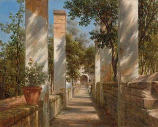Pergola met sinaasappels, ca. 1834