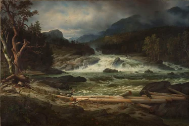 De Labro-watervallen bij Kongsberg