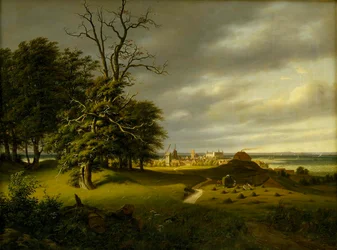 Gezicht op Elsinore, herfst