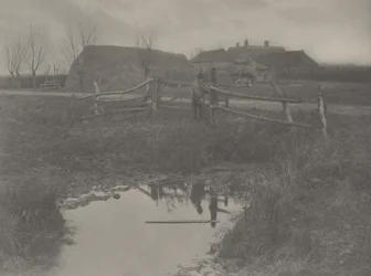 Een moerasboerderij,1886 (foto)