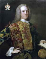Sir Charles Townley, wapenkoning met kousenband