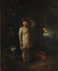 Een jongen met een kat — Ochtend