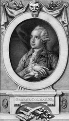 George Colman de Oudere, gegraveerd door John Hall