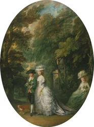 Henry, hertog van Cumberland (1745-90), met de hertogin van Cumberland (1743-1808) en Lady Elizabeth Luttrell (overl. 1799)