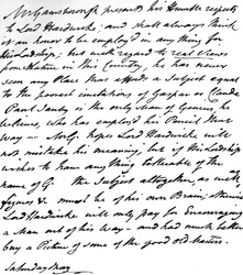 Brief van Gainsborough aan Lord Hardwicke met zijn mening over het schilderen van natuur en landschap in Engeland, c.1760-70