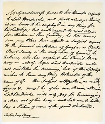 Brief van Thomas Gainsborough aan Lord Hardwicke