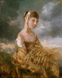 Margaret Gainsborough aan het aren lezen, eind 1750s