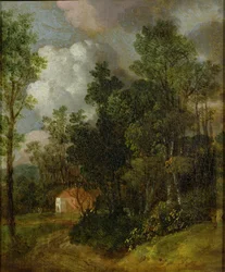 Boslandschap met Landhuis en Twee Figuren, ca. 1752