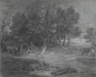 Bosrijk Landschap met Zigeunerkamp