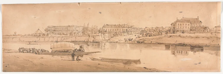 Een Selectie van Twintig van de Meest Schilderachtige Uitzichten in Parijs: Uitzicht op het Paleis en het Dorp Choisi aan de Oevers van de Seine