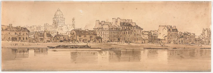 Een Selectie van Twintig van de Meest Pittoreske Uitzichten in Parijs: Uitzicht op het Pantheon vanaf het Arsenaal