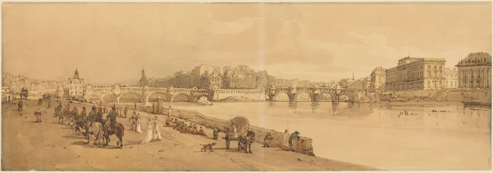Gezicht op de Pont Neuf, de Munt enz.: plaat 8