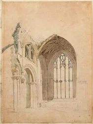 Melrose Abbey: Het oostelijke raam, ca. 1770s