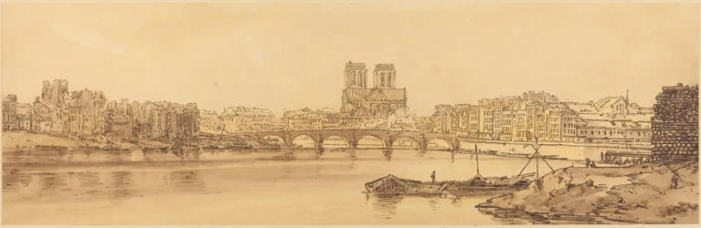 Uitzicht op Pont de la Tournelle en Notre Dame vanaf het Arsnel: pl.11