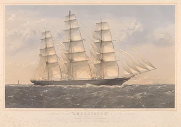 Clipper Schip Ambassador, A.1. 16 Jaar... William Lund Esquire & anderen (eigenaren) William Walker Esquire (bouwers)