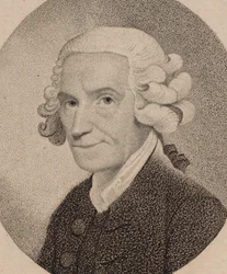 Portret van de organist en componist James Nares 1715-1783, 1795