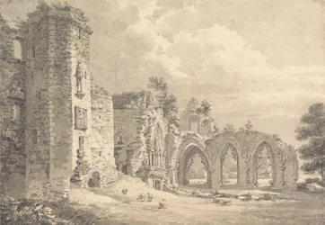 De Ruïnes van het College van Lincluden, nabij Dumfries